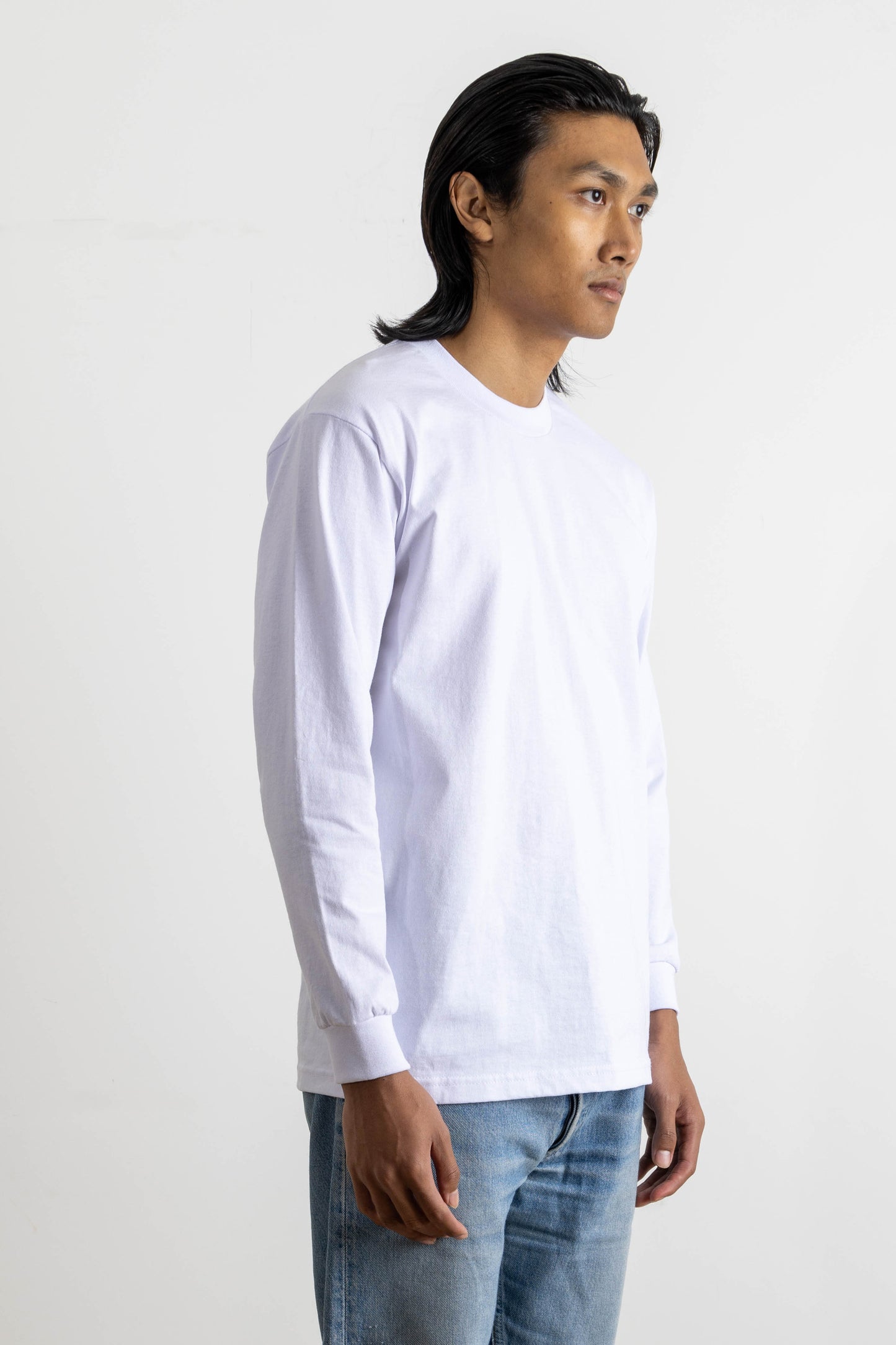 Heavyweight Long Sleeve T-Shirt - White