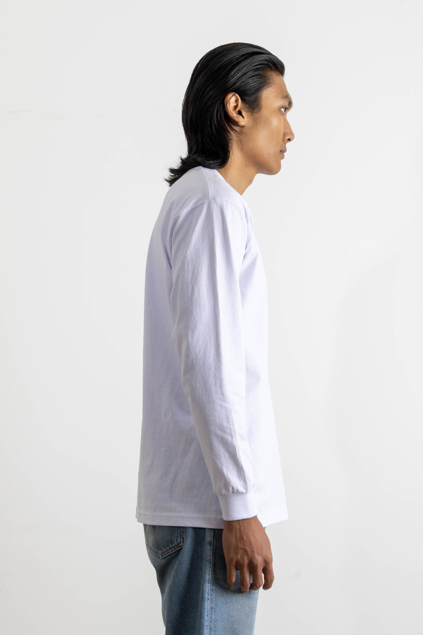 Heavyweight Long Sleeve T-Shirt - White